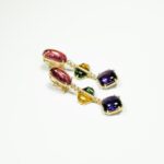 gold and purple beaded bracelet