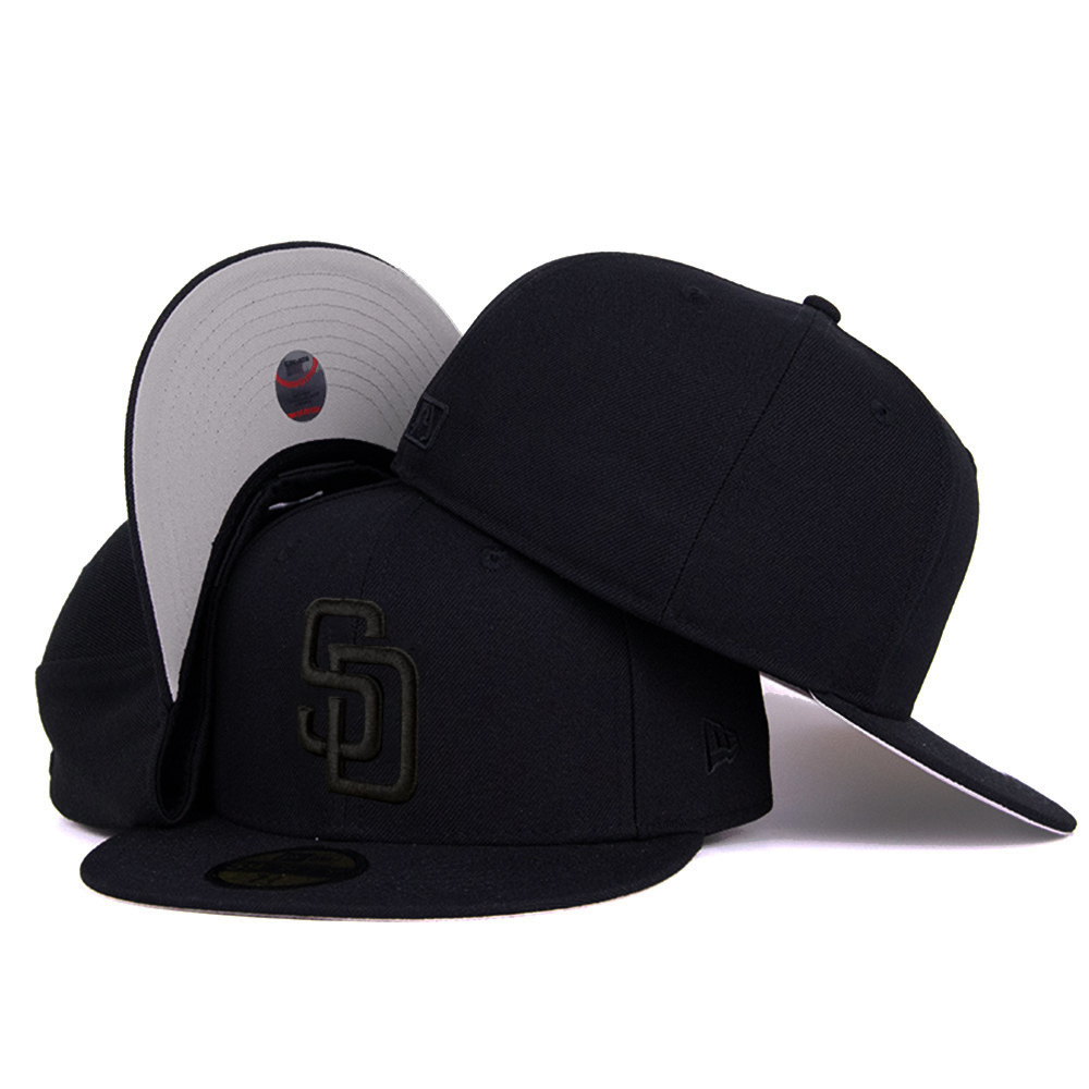 San Diego Padres black(1) CCAA2601-432 AA Classic Fitted Cap 432 USD8.48 - Image 1