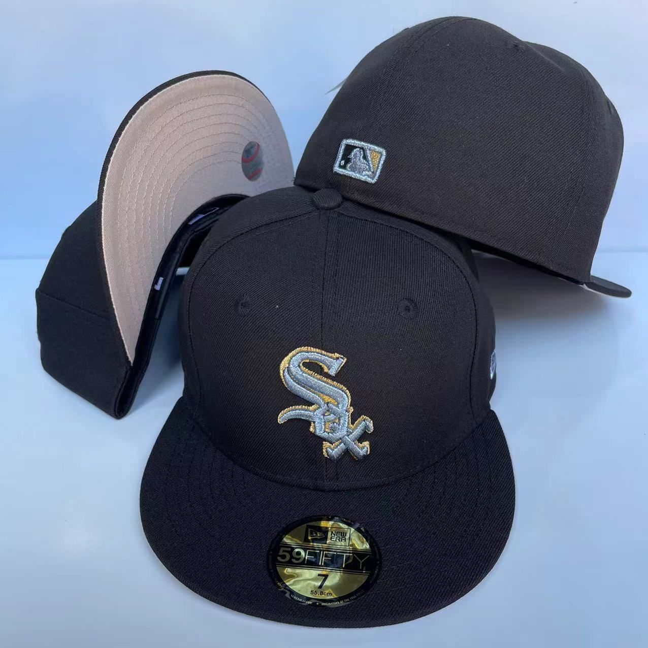 55 新纪元 Chicago White Sox CCAA2601-03-055 AA Classic Fitted Cap 055 USD8.48 - Image 1