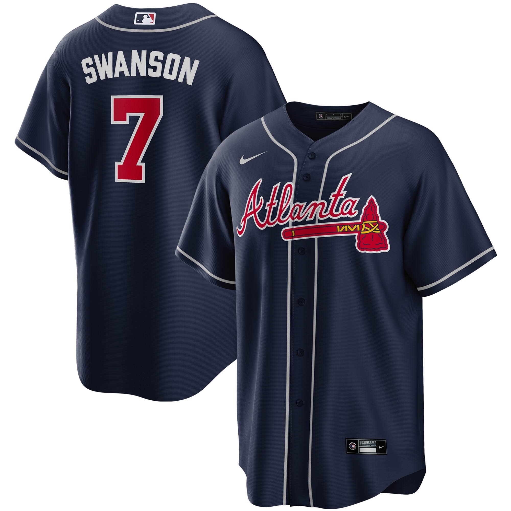 前后深蓝 (2)041 MLBJE2601-05-041 Atlanta Braves Baseball Jersey 041 USD16.98 - Image 1