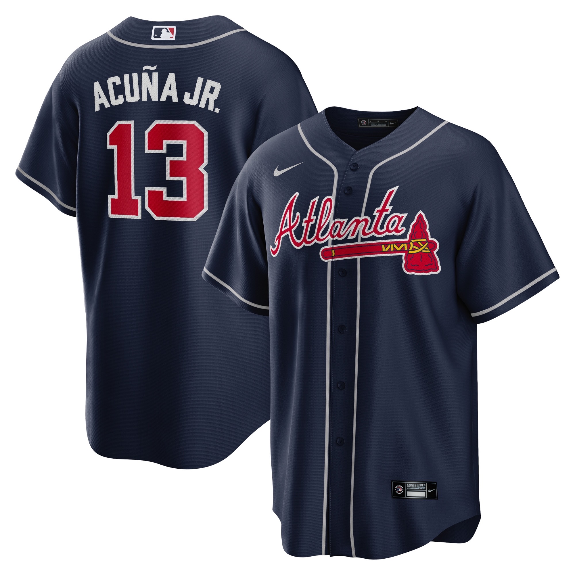 前后深蓝 (3)042 MLBJE2601-05-042 Atlanta Braves Baseball Jersey 042 USD16.98 - Image 1