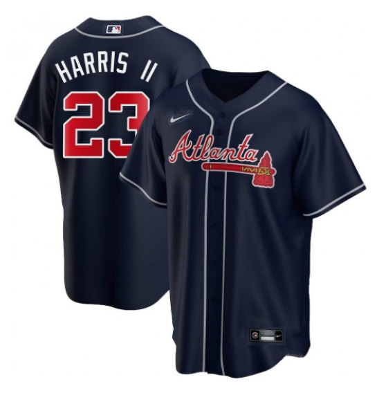 前后深蓝 (4)043 MLBJE2601-05-043 Atlanta Braves Baseball Jersey 043 USD16.98 - Image 1