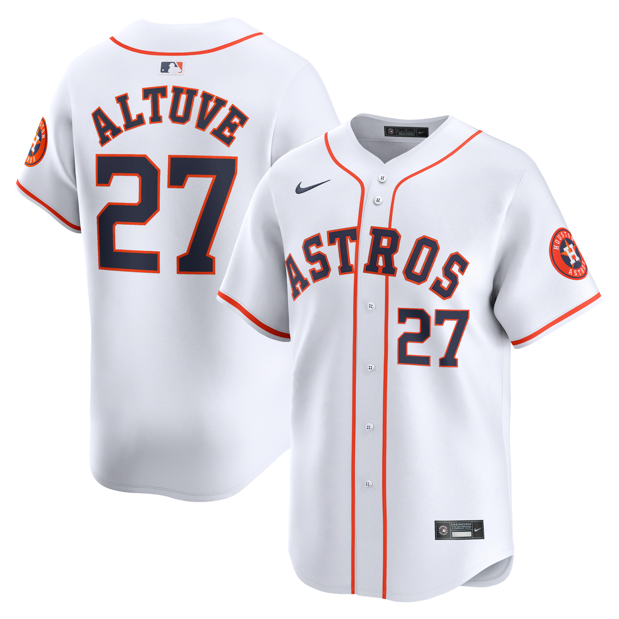 前后白色1 (1)027 MLBJE2601-06-027 Houston Astros Baseball Jersey 027 USD16.98 - Image 1