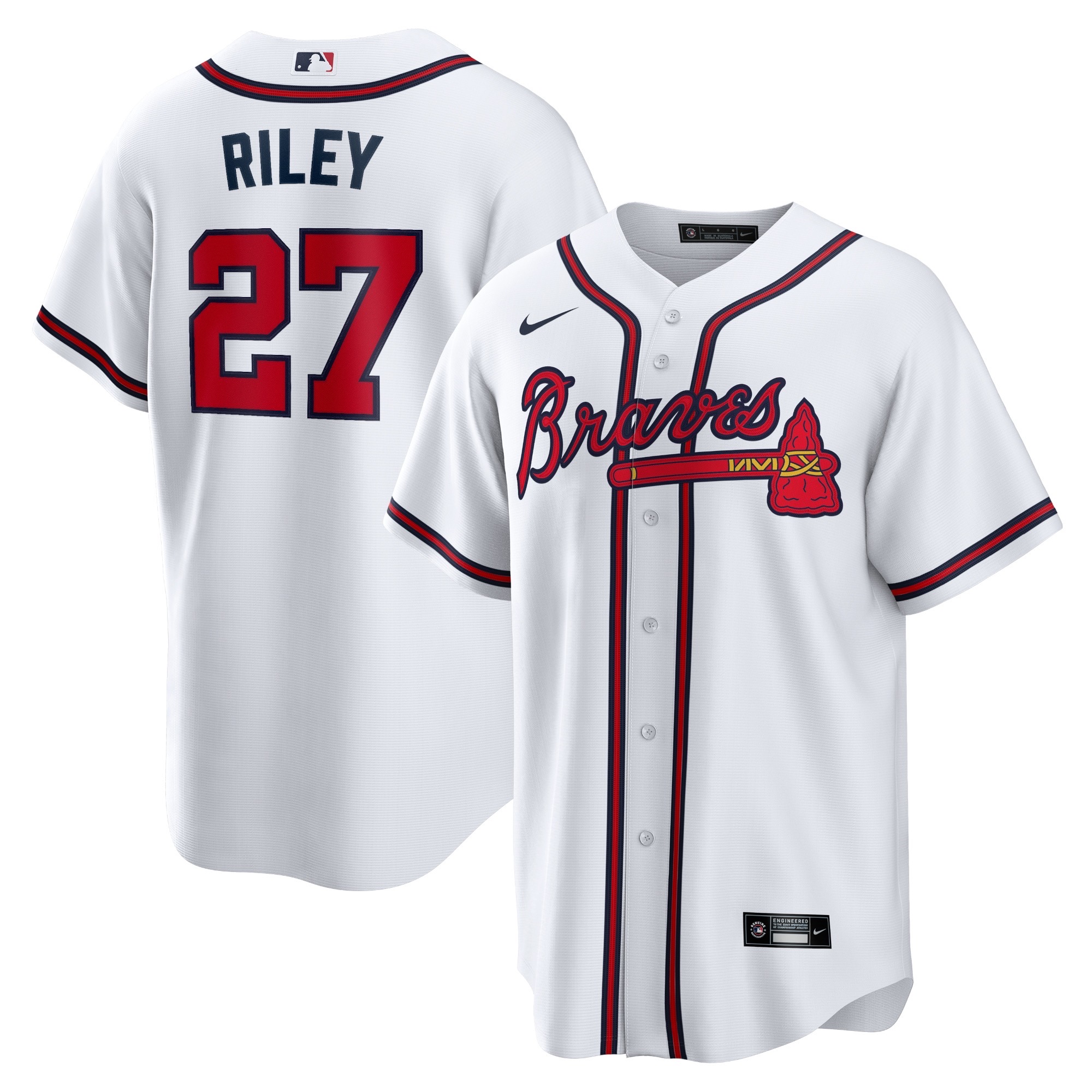 前后白色1 (5)018 MLBJE2601-05-018 Atlanta Braves Baseball Jersey 018 USD16.98 - Image 1