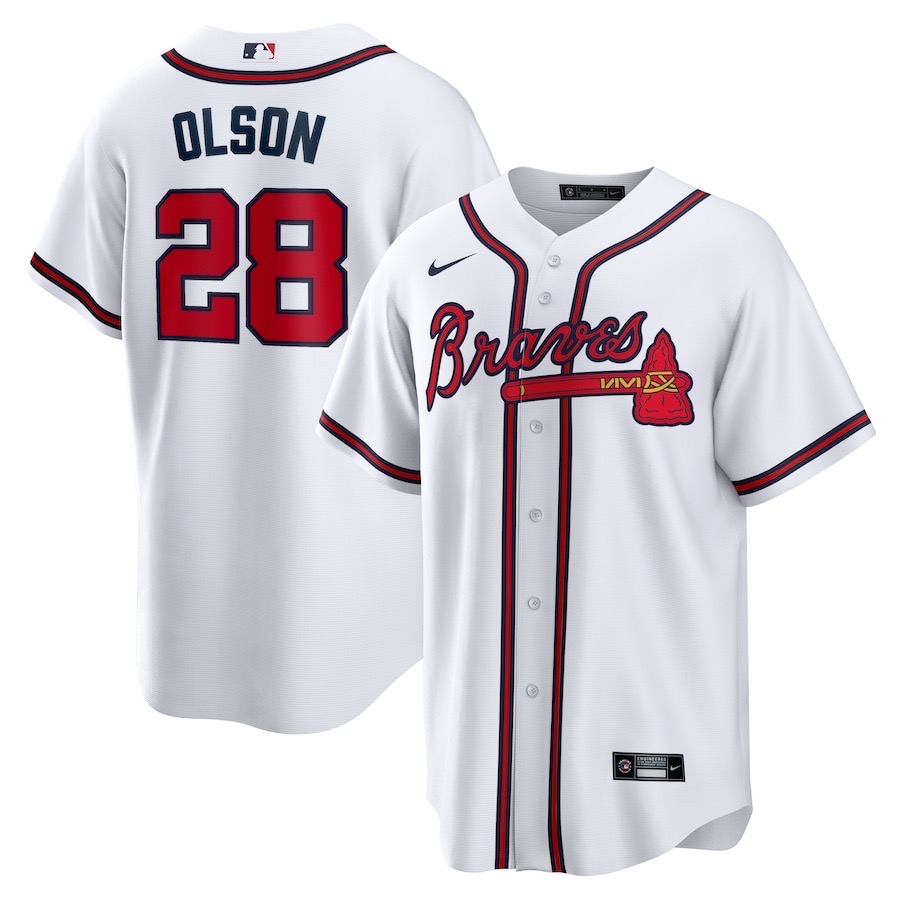 前后白色1 (6)019 MLBJE2601-05-019 Atlanta Braves Baseball Jersey 019 USD16.98 - Image 1