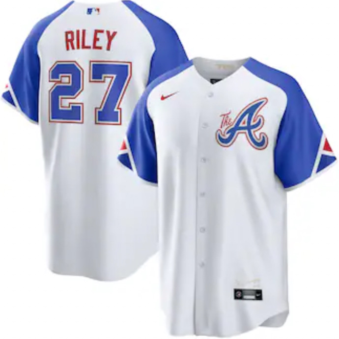 前后白色2 (2)022 MLBJE2601-05-022 Atlanta Braves Baseball Jersey 022 USD16.98 - Image 1