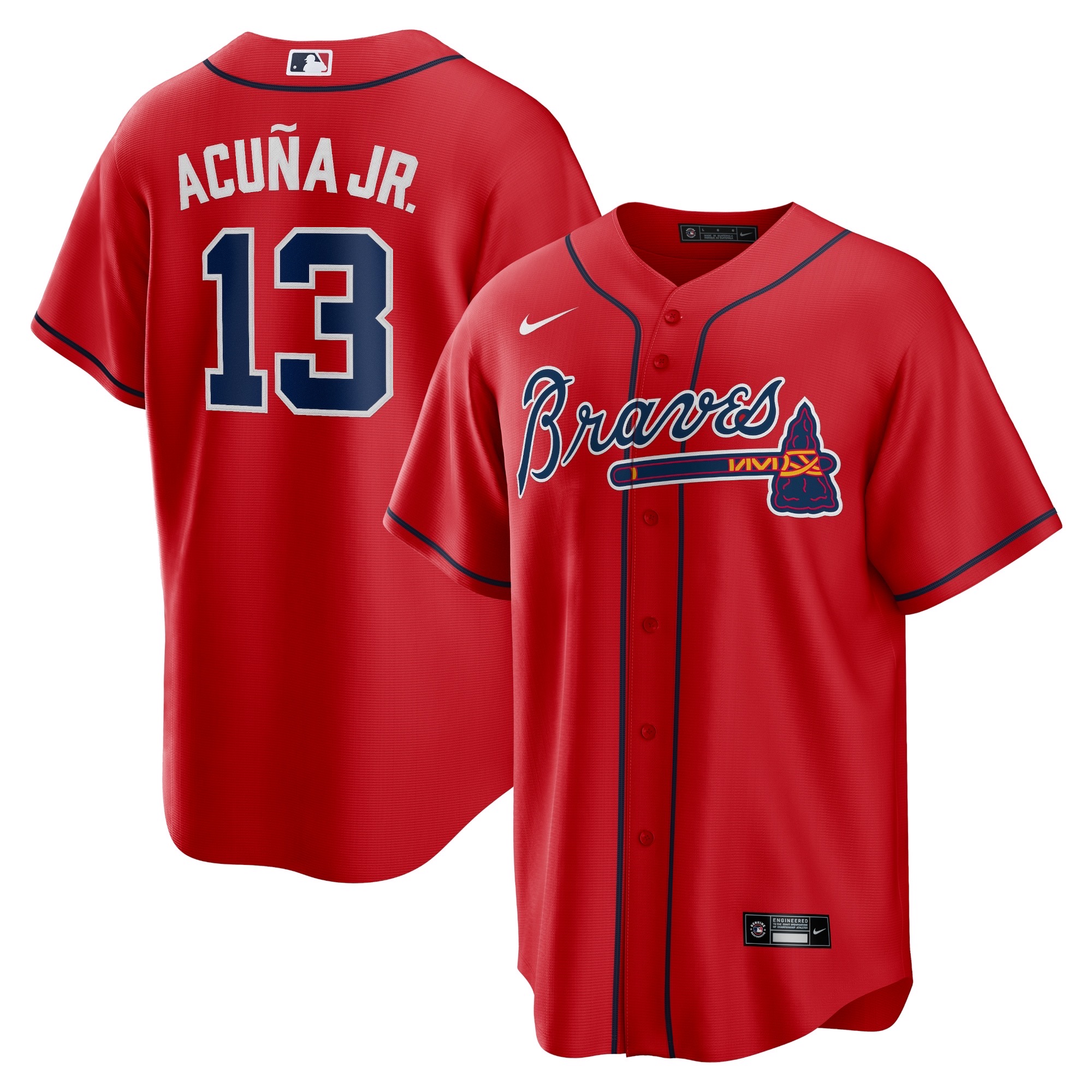 前后红色 (2)029 MLBJE2601-05-029 Atlanta Braves Baseball Jersey 029 USD16.98 - Image 1