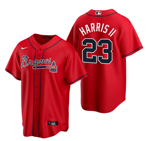 前后红色 (6)034 MLBJE2601-05-034 Atlanta Braves Baseball Jersey 034 USD16.98 - Image 1
