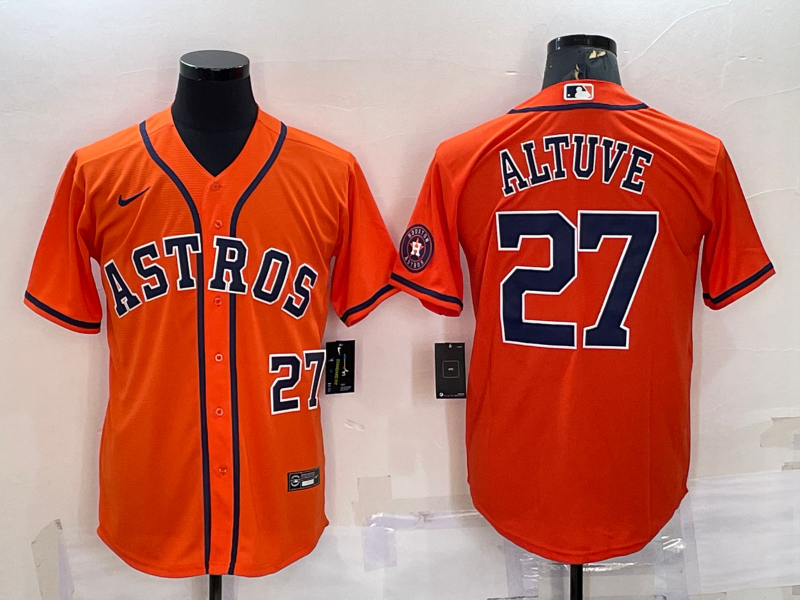 并排桔色 (6)015 MLBJE2601-06-015 Houston Astros Baseball Jersey 015 USD16.98 - Image 1