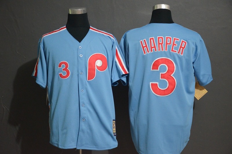 并排浅兰 (2)019 MLBJE2601-04-019 Philadelphia Phillies Baseball Jersey 019 USD16.98 - Image 1