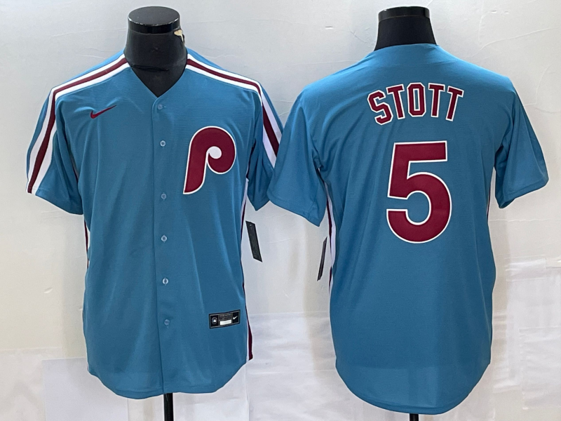 并排浅兰 (3)021 MLBJE2601-04-021 Philadelphia Phillies Baseball Jersey 021 USD16.98 - Image 1