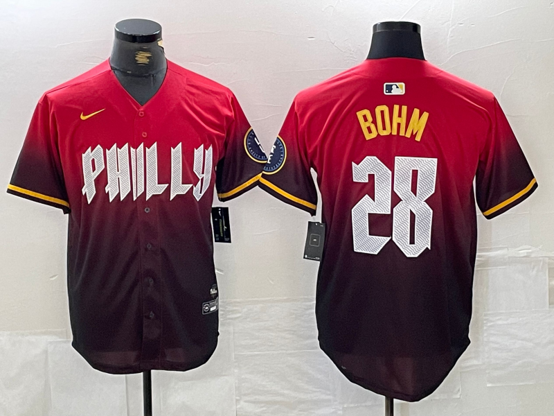 并排浅红深红 (2)015 MLBJE2601-04-015 Philadelphia Phillies Baseball Jersey 015 USD16.98 - Image 1