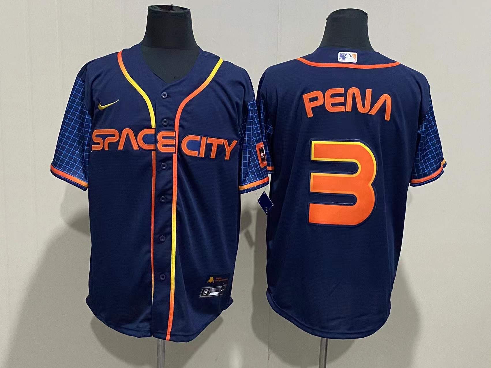 并排深蓝 (1)016 MLBJE2601-06-016 Houston Astros Baseball Jersey 016 USD16.98 - Image 1