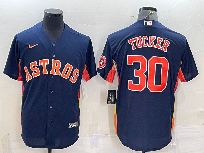 并排深蓝 (1)017 MLBJE2601-06-017 Houston Astros Baseball Jersey 017 USD16.98 - Image 1