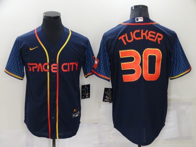 并排深蓝 (2)018 MLBJE2601-06-018 Houston Astros Baseball Jersey 018 USD16.98 - Image 1