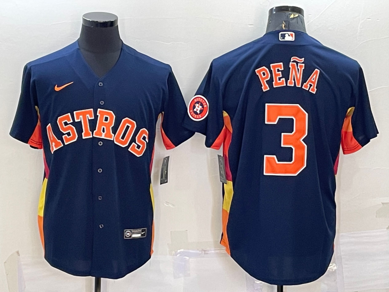 并排深蓝 (2)019 MLBJE2601-06-019 Houston Astros Baseball Jersey 019 USD16.98 - Image 1