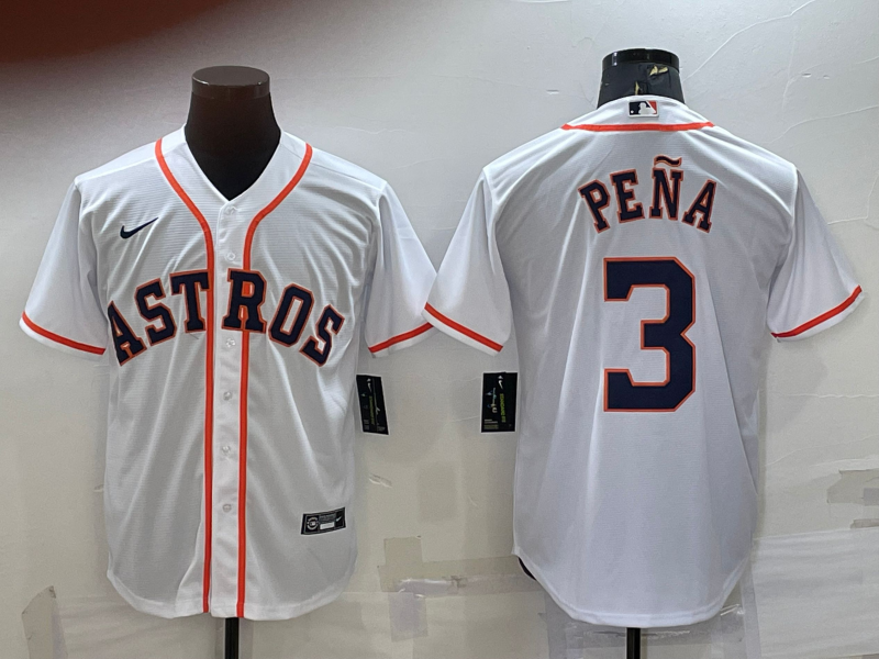 并排白色 (1) MLBJE2601-06-001 Houston Astros Baseball Jersey 001 USD16.98 - Image 1
