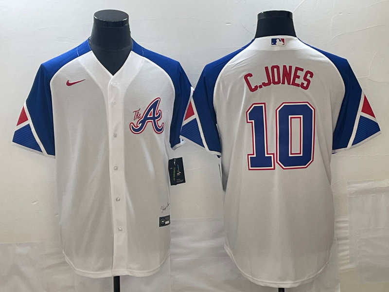 并排白色 (3)004 MLBJE2601-05-004 Atlanta Braves Baseball Jersey 004 USD16.98 - Image 1