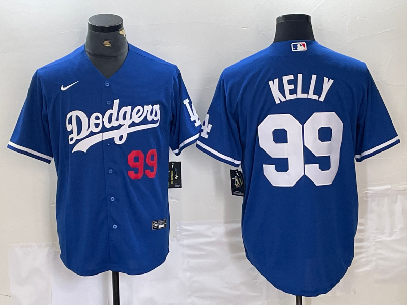 彩蓝1 带字(2)(068) MLBJE2601-01-068 Los Angeles Dodgers Baseball Jersey 068 USD16.98 - Image 1