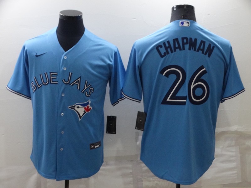 横排浅蓝 (1)028 MLBJE2601-03-028 Toronto Blue Jays Baseball Jersey 028 USD16.98 - Image 1