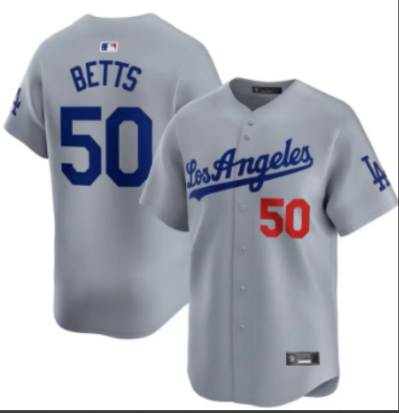 灰色(12)127 MLBJE2601-01-127 Los Angeles Dodgers Baseball Jersey 127 USD16.98 - Image 1