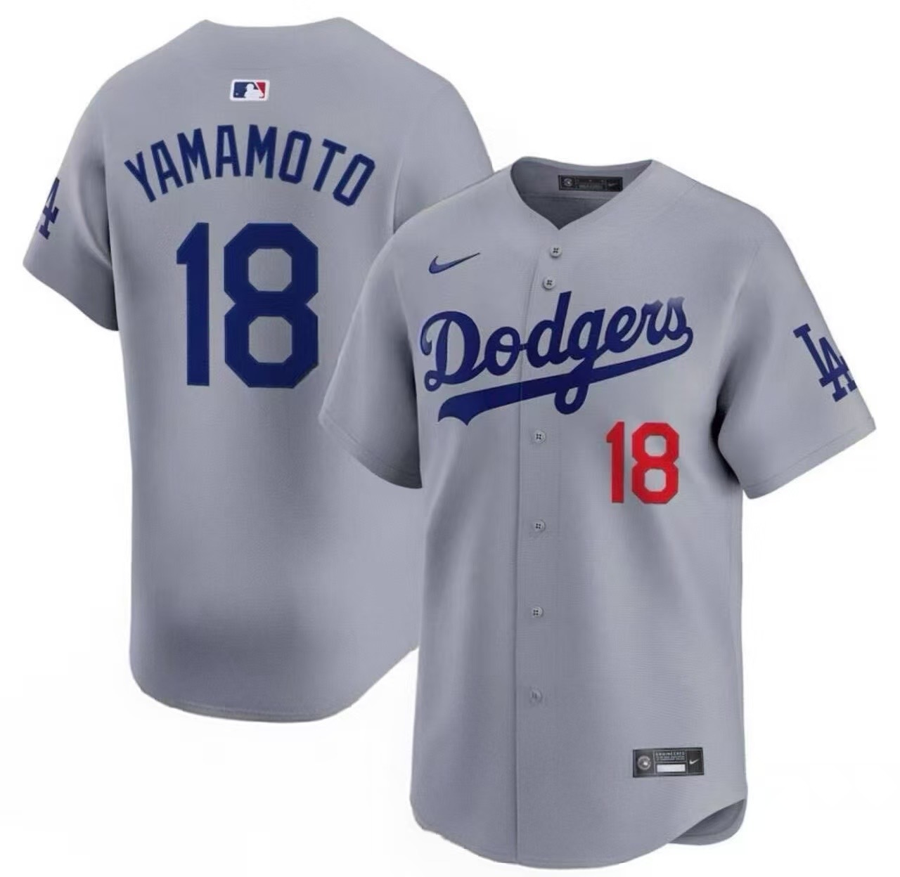 灰色(14)129 MLBJE2601-01-129 Los Angeles Dodgers Baseball Jersey 129 USD16.98 - Image 1