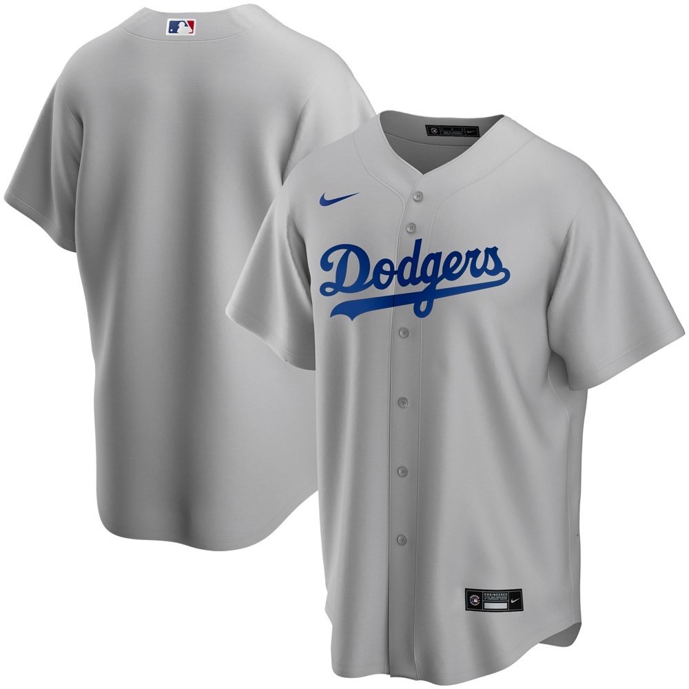 灰色(8)-灰色空白版124 MLBJE2601-01-124 Los Angeles Dodgers Baseball Jersey 124 USD16.98 - Image 1