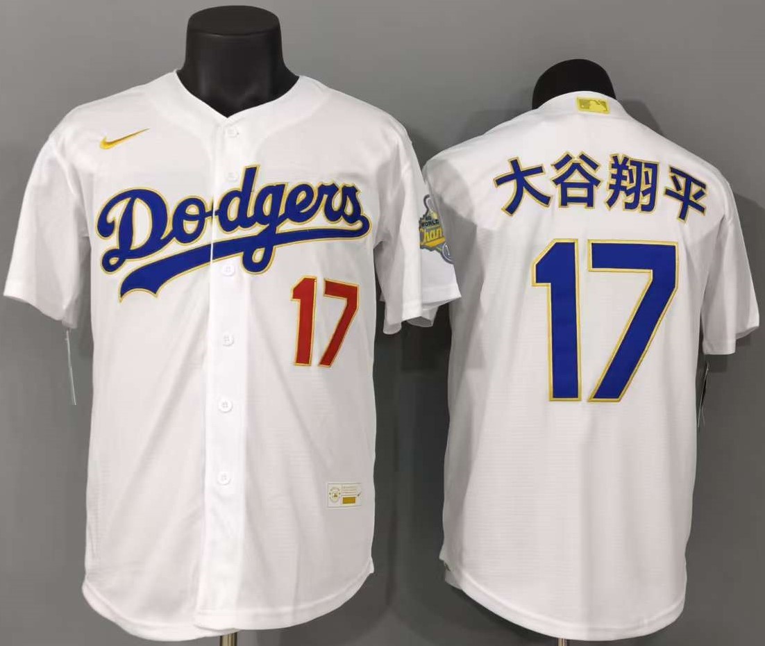 白色 (1) MLBJE2601-01-001 Los Angeles Dodgers Baseball Jersey 001 USD16.98 - Image 1