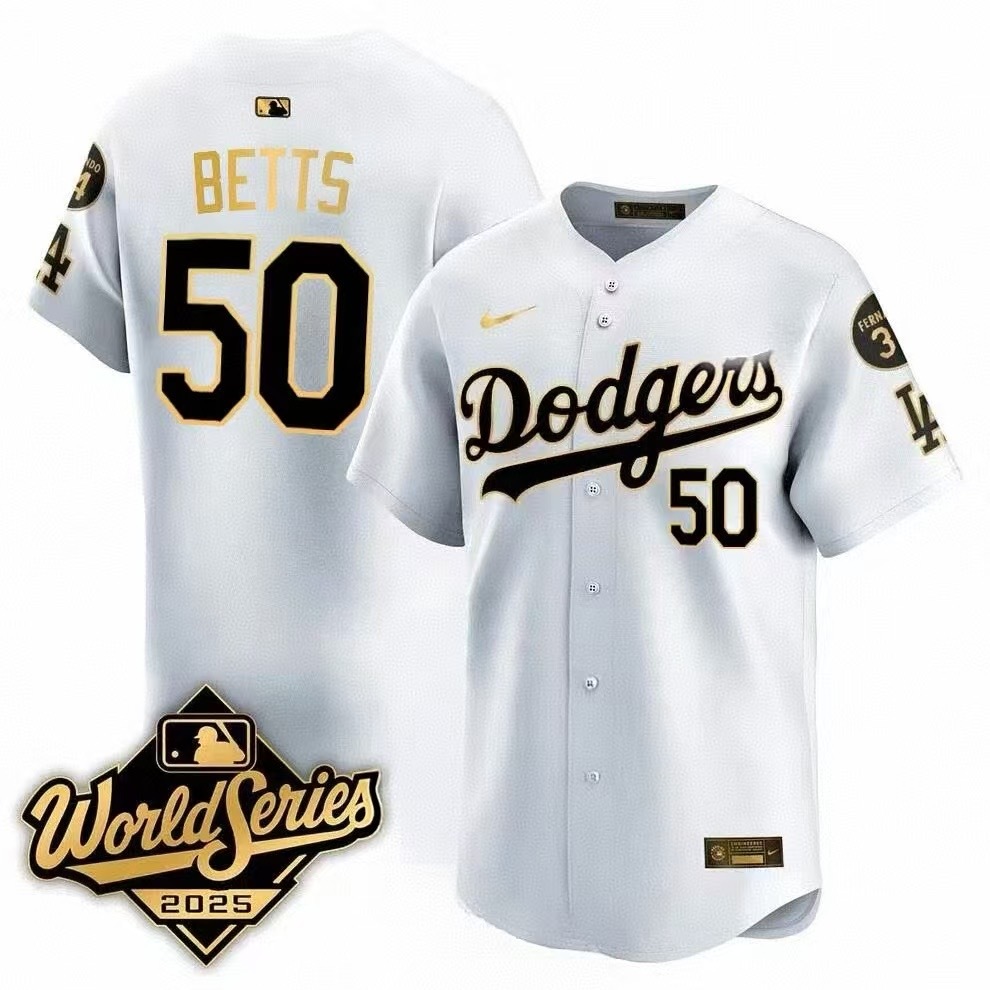 白色 (14)010 MLBJE2601-01-010 Los Angeles Dodgers Baseball Jersey 010 USD16.98 - Image 1