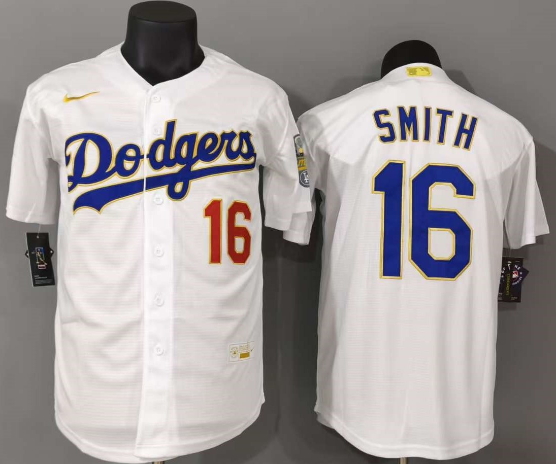 白色 (4)004 MLBJE2601-01-004 Los Angeles Dodgers Baseball Jersey 004 USD16.98 - Image 1