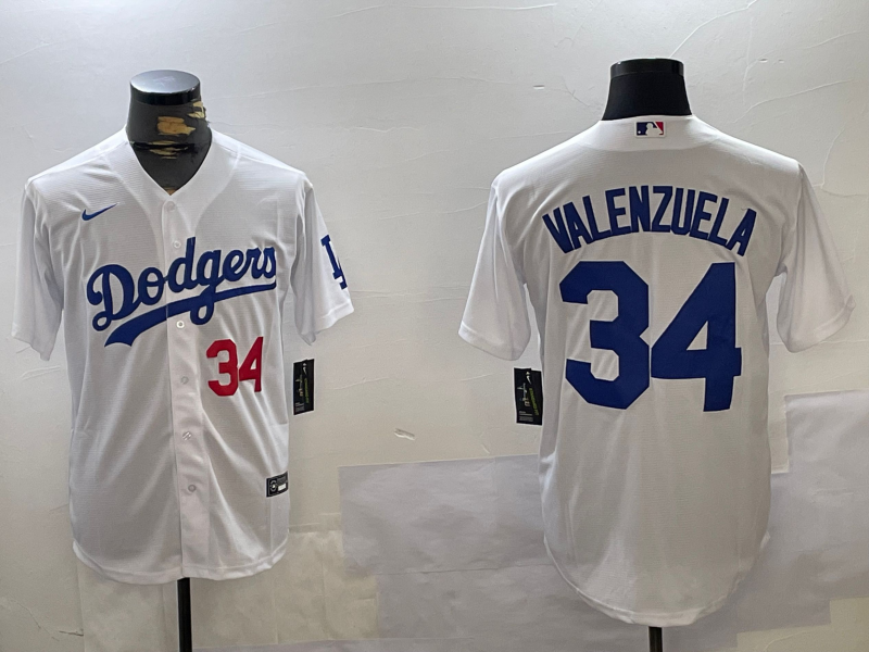 白色并排 (7)030 MLBJE2601-01-030 Los Angeles Dodgers Baseball Jersey 030 USD16.98 - Image 1