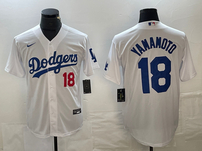 白色并排 (9)032 MLBJE2601-01-032 Los Angeles Dodgers Baseball Jersey 032 USD16.98 - Image 1
