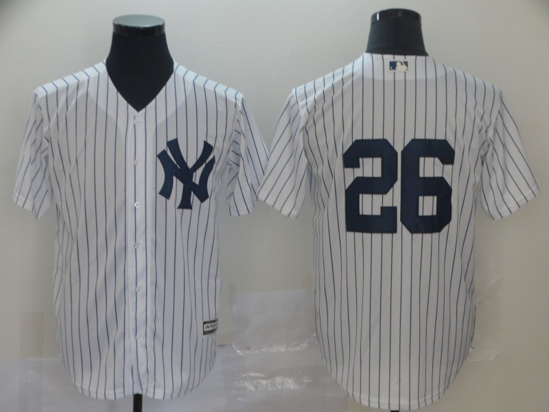 白色橫排 (3)004 MLBJE2601-02-004 New York Yankees Baseball Jersey 004 USD16.98 - Image 1