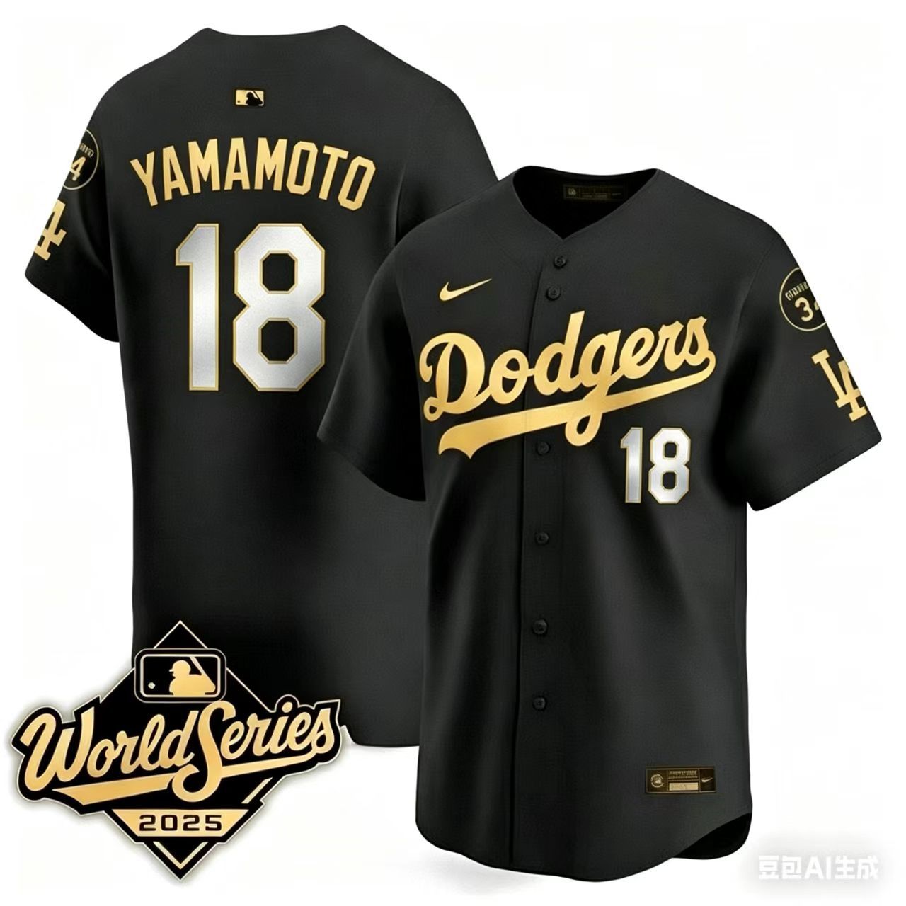 黑色2 1bb6b59a(101) MLBJE2601-01-101 Los Angeles Dodgers Baseball Jersey 101 USD16.98 - Image 1