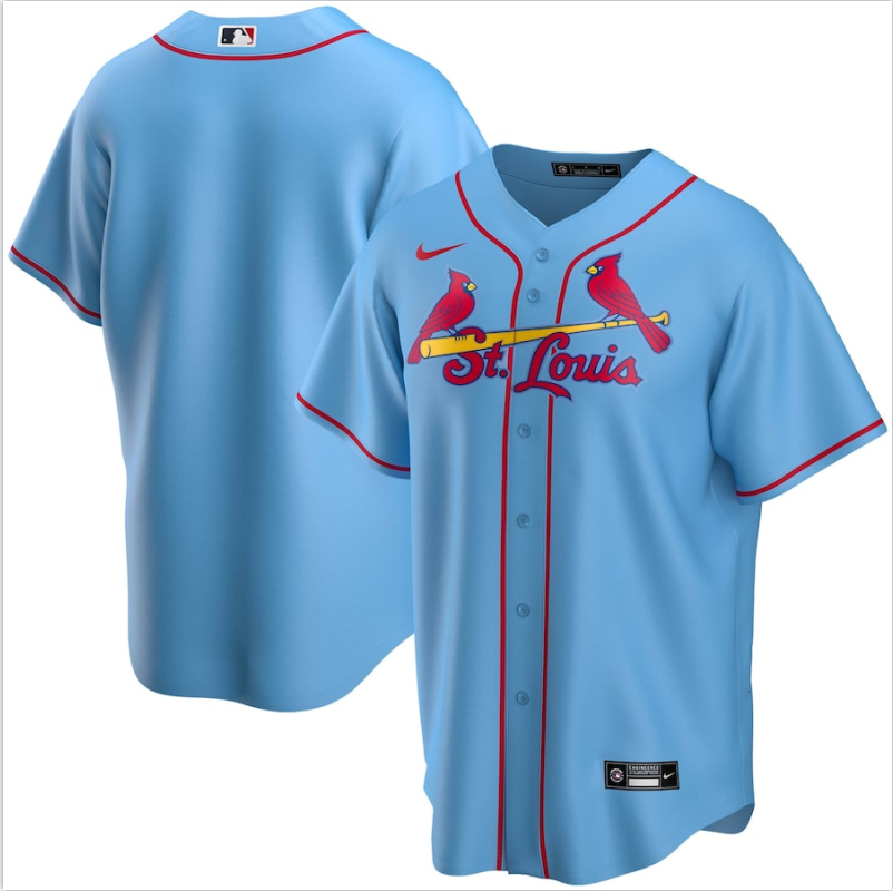 前后浅蓝 (1)026 MLBJE2601-14-026 St. Louis Cardinals Baseball Jersey 026 USD16.98 - Image 1