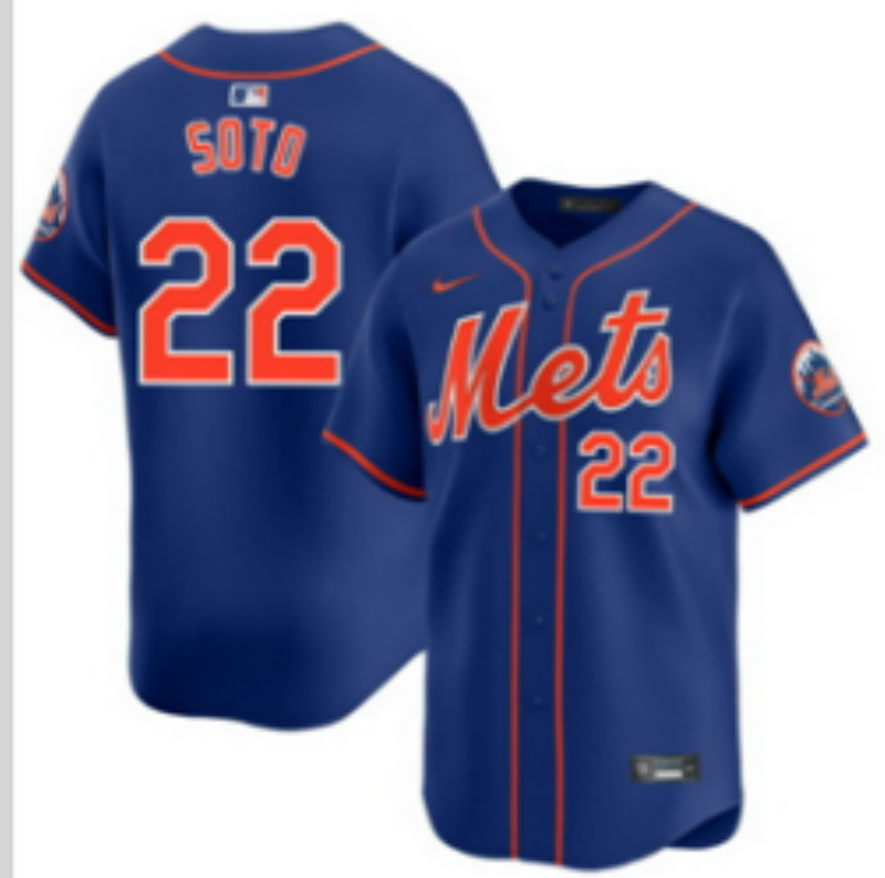 前后海军兰 (1)023 MLBJE2601-09-023 New York Mets Baseball Jersey 023 USD16.98 - Image 1