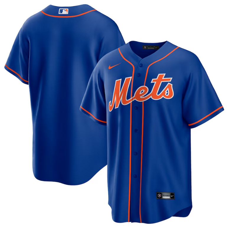 前后海军兰 (2)025 MLBJE2601-09-025 New York Mets Baseball Jersey 025 USD16.98 - Image 1