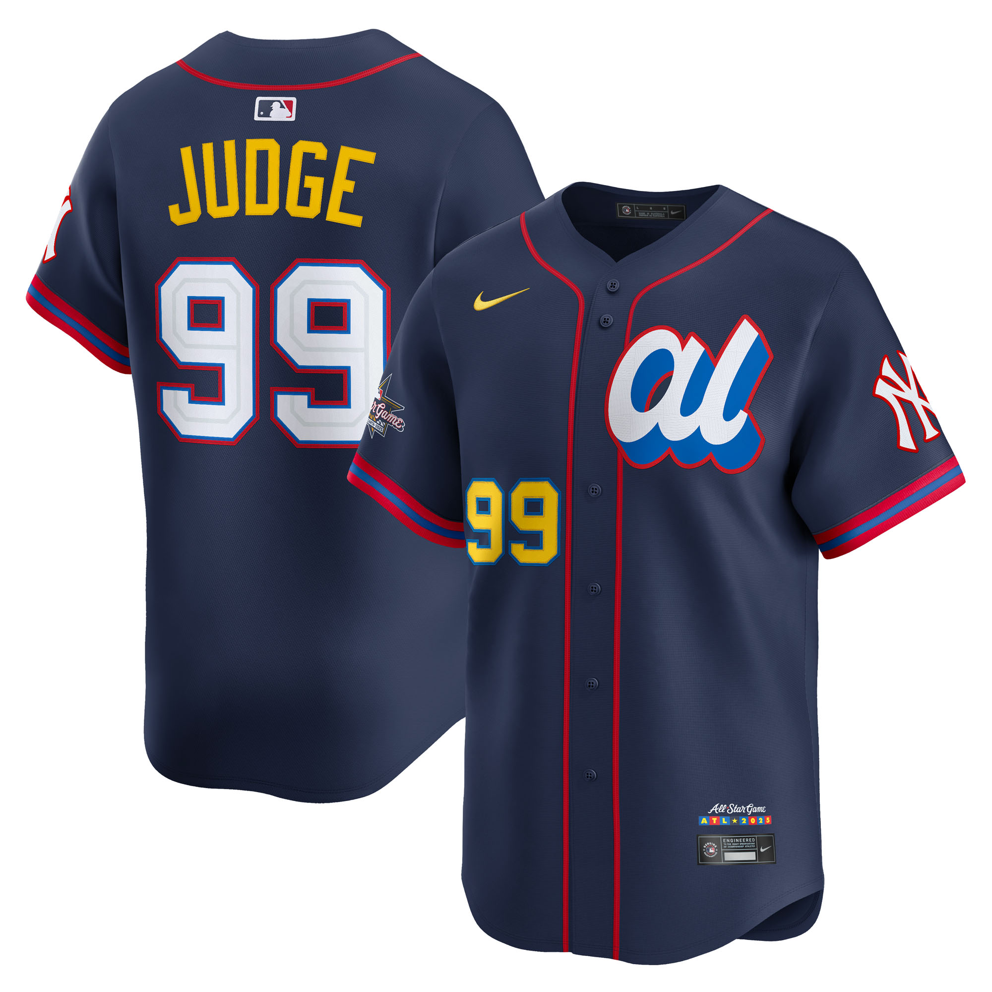 前后深蓝 (2)007 MLBJE2601-32-007 2025 All-Star Baseball Jersey 007 USD16.98 - Image 1