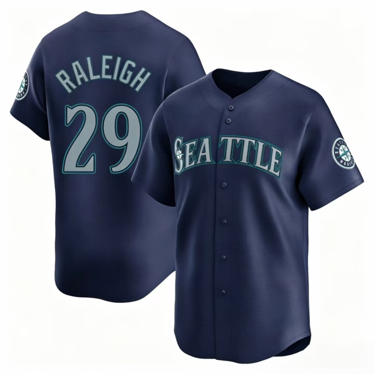 前后深蓝色 (1)023 MLBJE2601-15-023 Seattle Mariners Baseball Jersey 023 USD16.98 - Image 1