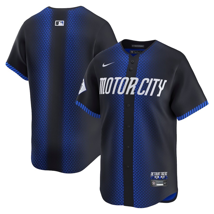 前后深蓝色 (1)027 MLBJE2601-11-027 Detroit Tigers Baseball Jersey 027 USD16.98 - Image 1
