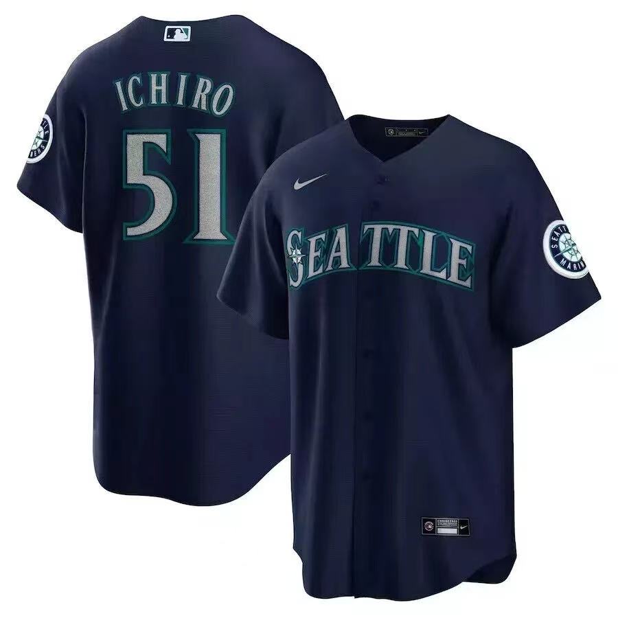 前后深蓝色 (2)024 MLBJE2601-15-024 Seattle Mariners Baseball Jersey 024 USD16.98 - Image 1