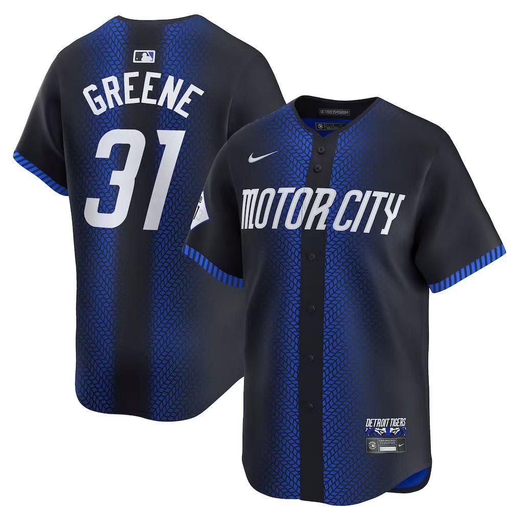 前后深蓝色 (3)029 MLBJE2601-11-029 Detroit Tigers Baseball Jersey 029 USD16.98 - Image 1