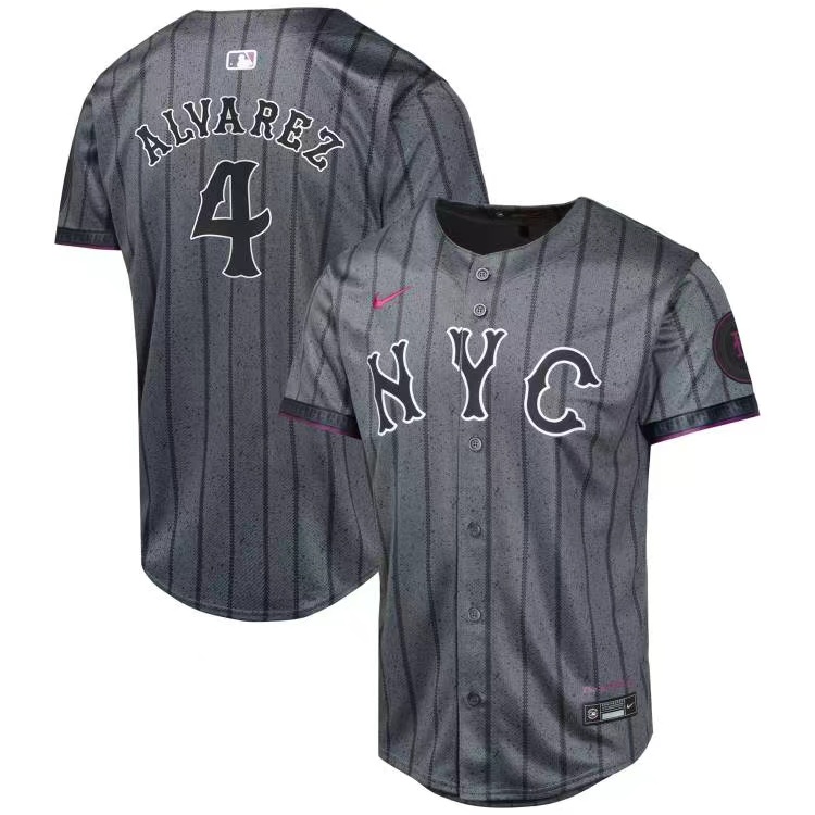 前后灰色 (1)036 MLBJE2601-09-036 New York Mets Baseball Jersey 036 USD16.98 - Image 1