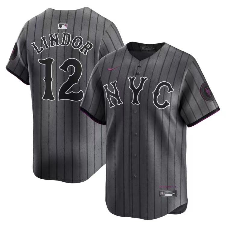 前后灰色 (2)037 MLBJE2601-09-037 New York Mets Baseball Jersey 037 USD16.98 - Image 1