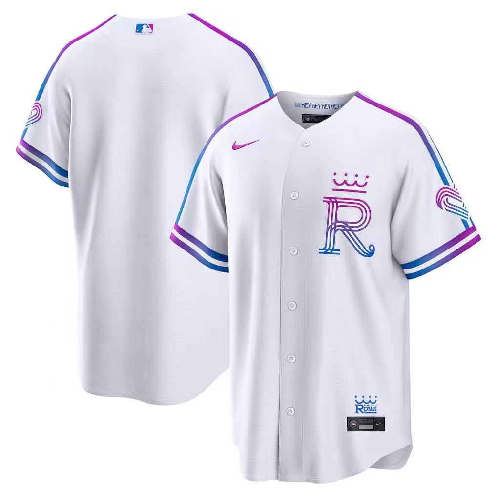 前后白色 (1)012 MLBJE2601-26-012 Kansas City Royals Baseball Jersey 012 USD16.98 - Image 1