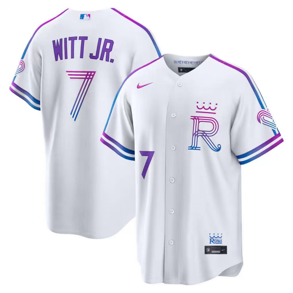 前后白色 (2)013 MLBJE2601-26-013 Kansas City Royals Baseball Jersey 013 USD16.98 - Image 1