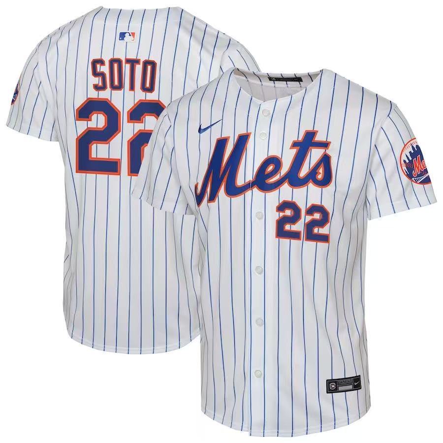 前后白色 (3)017 MLBJE2601-09-017 New York Mets Baseball Jersey 017 USD16.98 - Image 1
