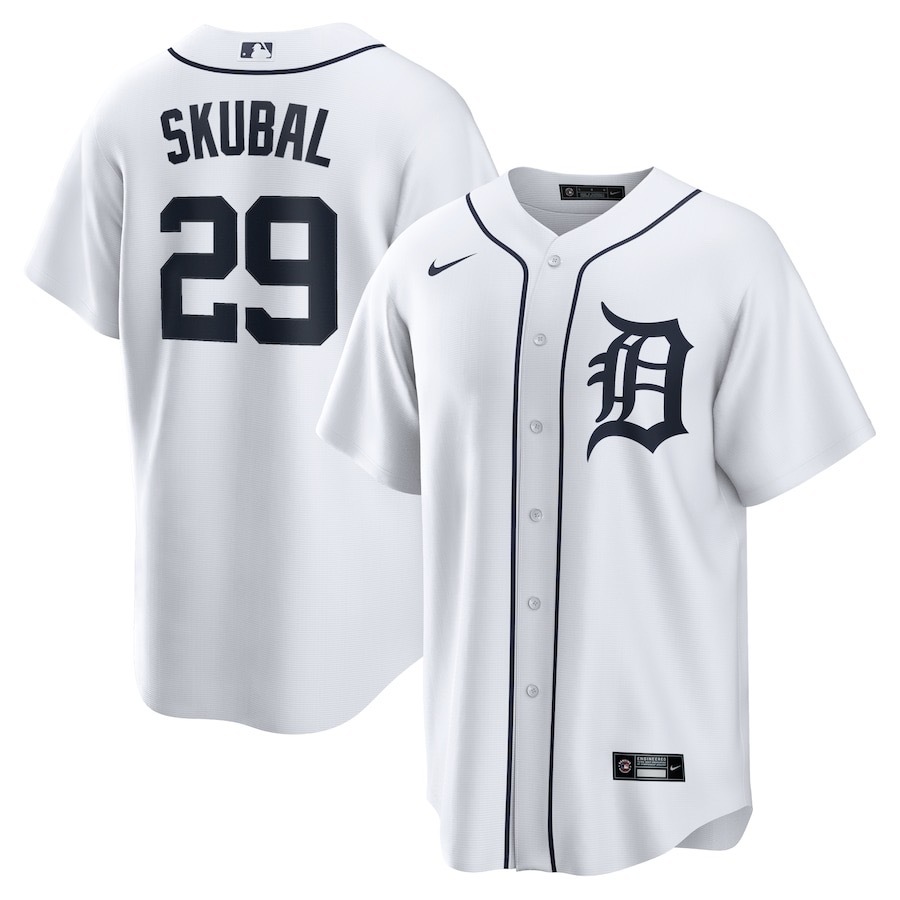 前后白色 (5)018 MLBJE2601-11-018 Detroit Tigers Baseball Jersey 018 USD16.98 - Image 1
