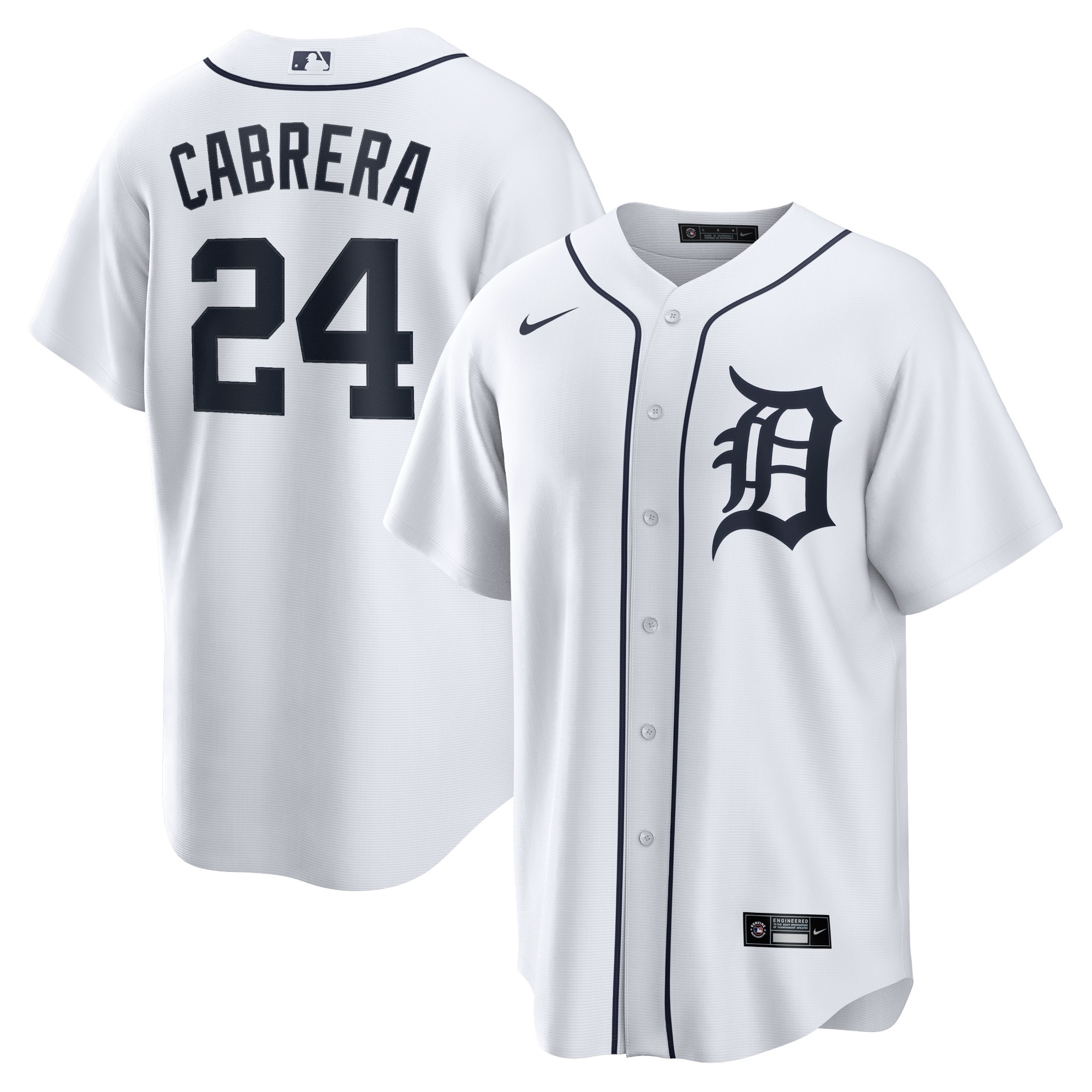 前后白色 (6)019 MLBJE2601-11-019 Detroit Tigers Baseball Jersey 019 USD16.98 - Image 1