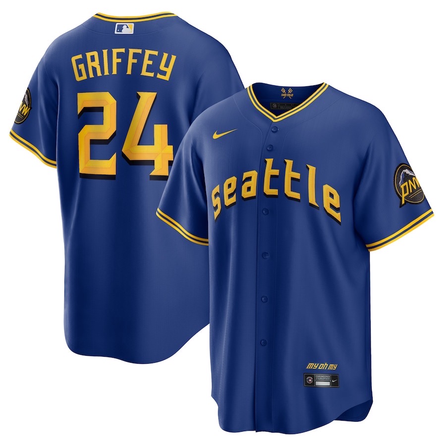 前后蓝色 (3)017 MLBJE2601-15-017 Seattle Mariners Baseball Jersey 017 USD16.98 - Image 1